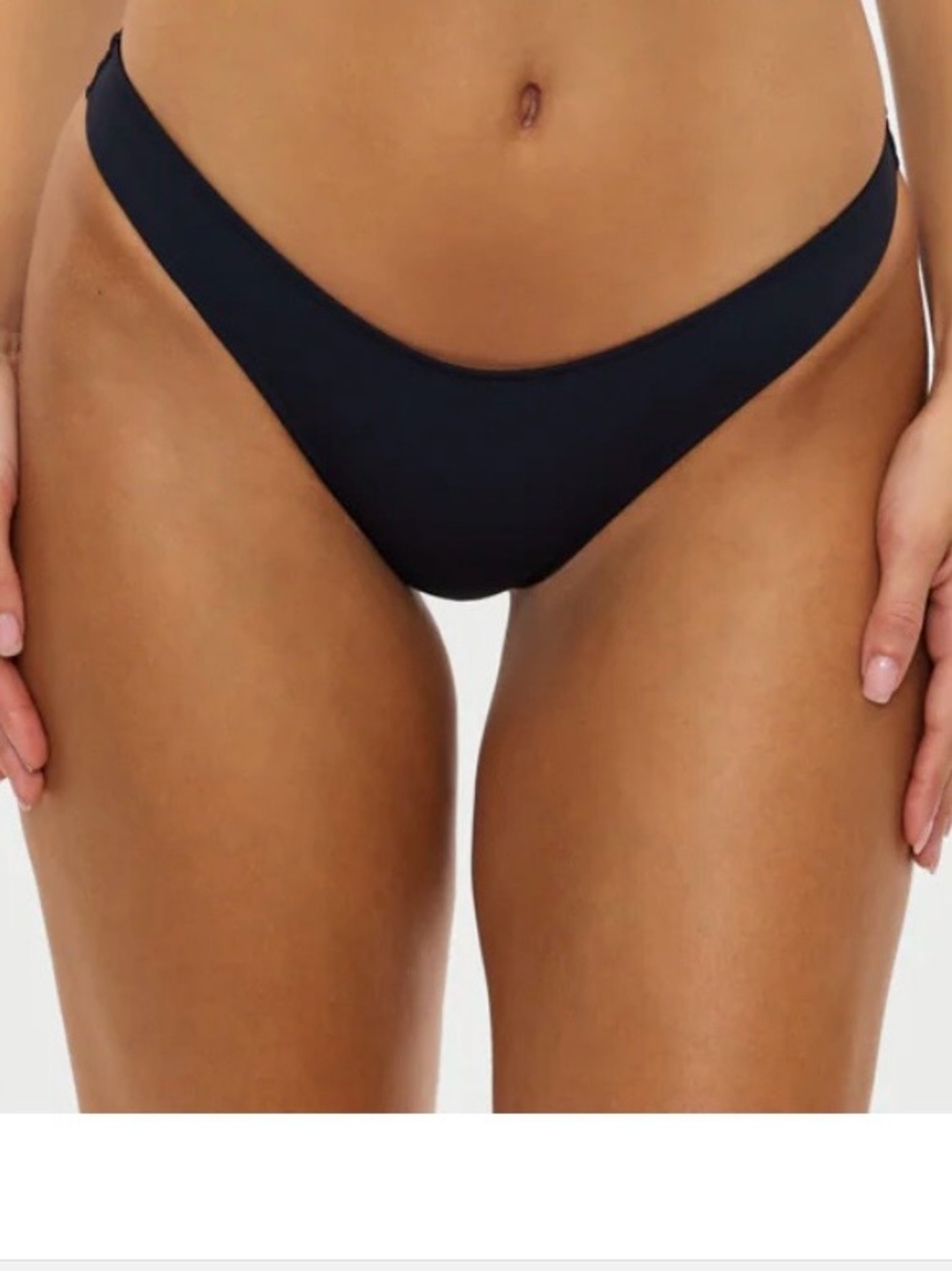 Frankie's Bikinis Black V-Cut Bikini Bottom
